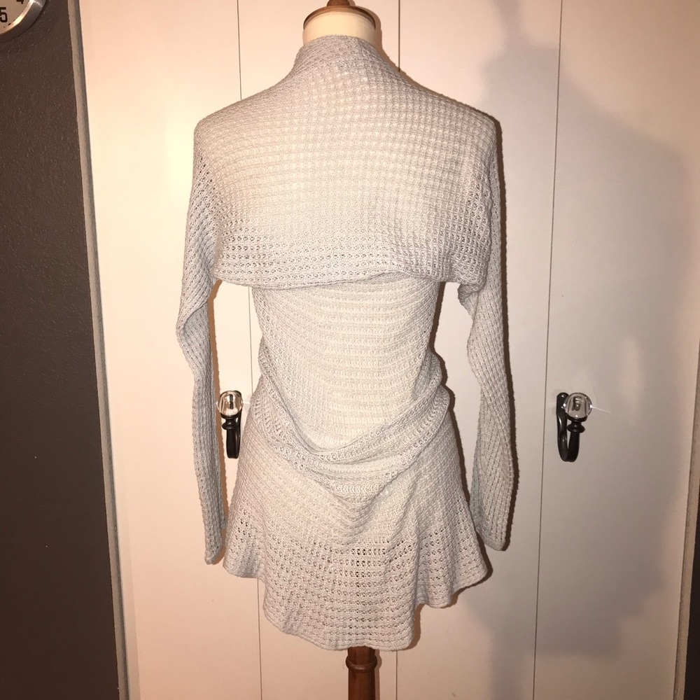 Frenchi Gray knit open sweater - Picture 2 of 5